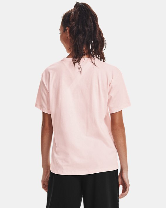 T-shirt à manches courtes UA Wordmark Graphic pour femme, Pink, pdpMainDesktop image number 1
